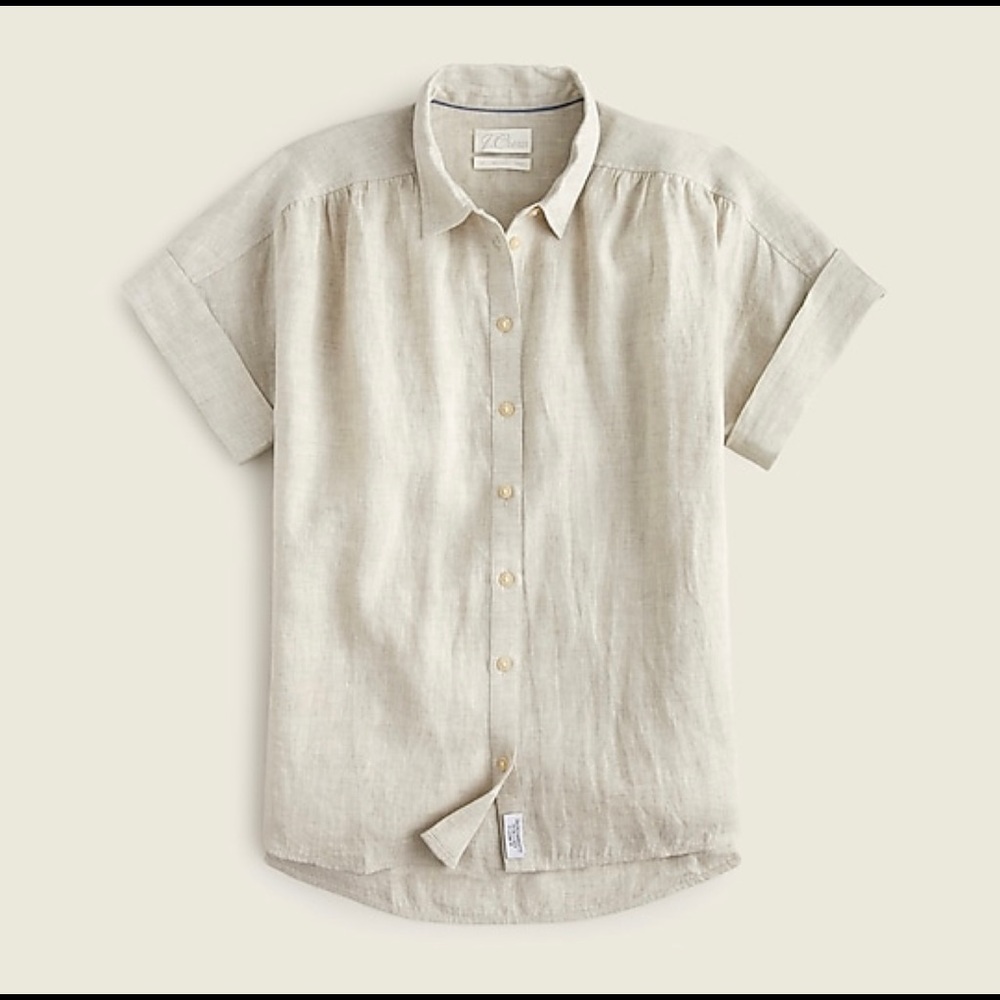 Relaxed-fit short-sleeve Baird McNutt Irish linen shirt